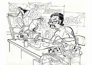 Selbstkarikatur aus Fix und Foxi 14/1978